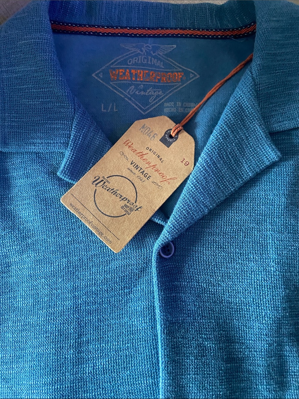 Weatherproof Teal Knit Polo Shirt